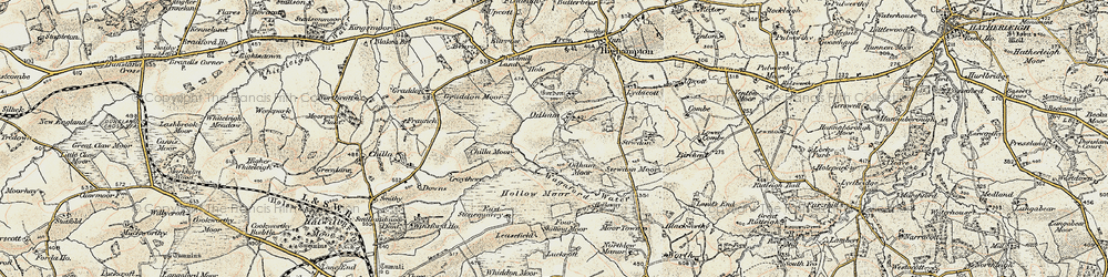Old map of Burdon Grange in 1900