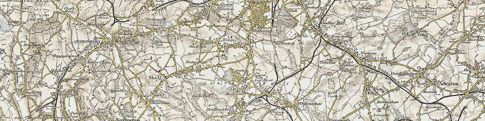 Old map of Odsal in 1903