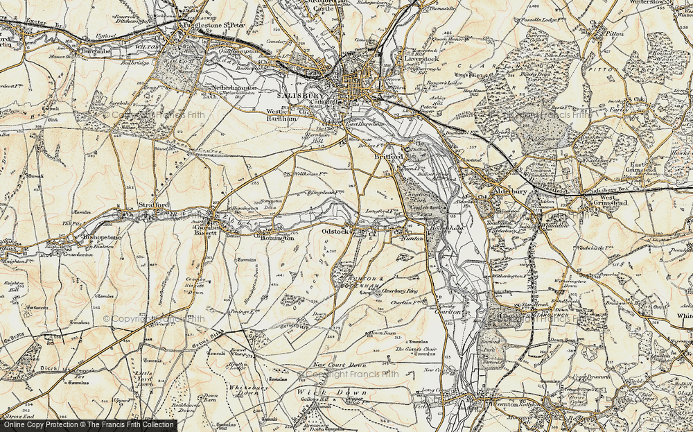 Old Map of Odstock, 1897-1898 in 1897-1898