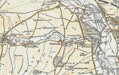 Old map of Odstock in 1897-1898