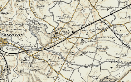 Old map of Offchurch in 1898-1902