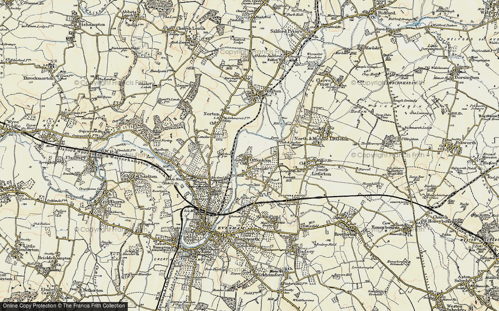 Old Map of Offenham, 1899-1901 in 1899-1901