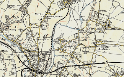 Old map of Offenham in 1899-1901
