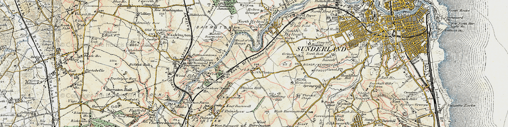 Old map of Offerton in 1901-1904