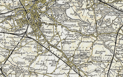 Old map of Offerton in 1903