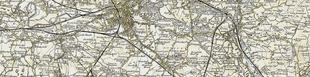 Old map of Offerton in 1903