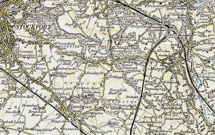 Old map of Offerton Green in 1903