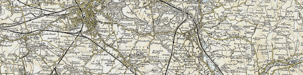 Old map of Offerton Green in 1903