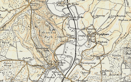 Old map of Offham in 1897-1899