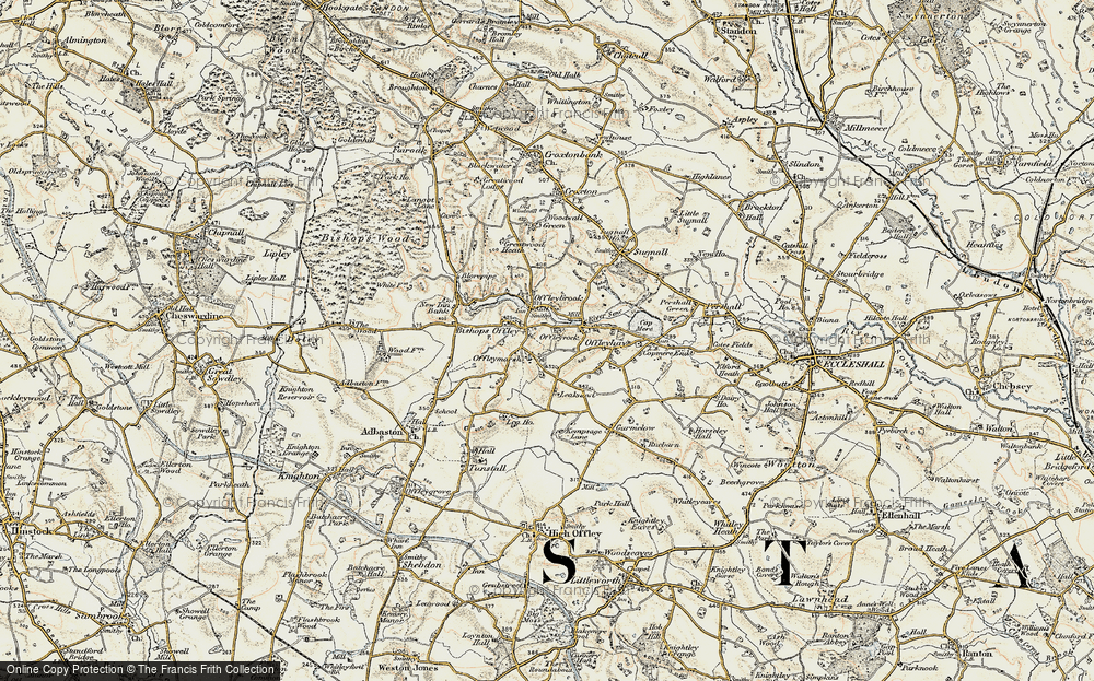 Old Map of Offleyrock, 1902 in 1902