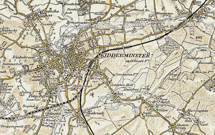 Old map of Offmore Farm in 1901-1902