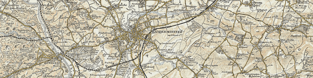 Old map of Offmore Farm in 1901-1902