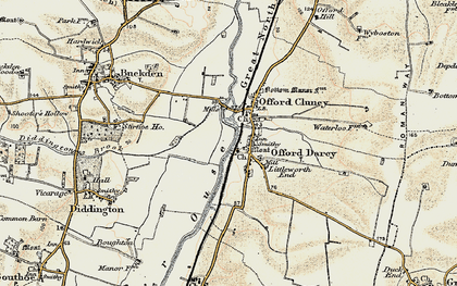 Old map of Offord D'Arcy in 1901
