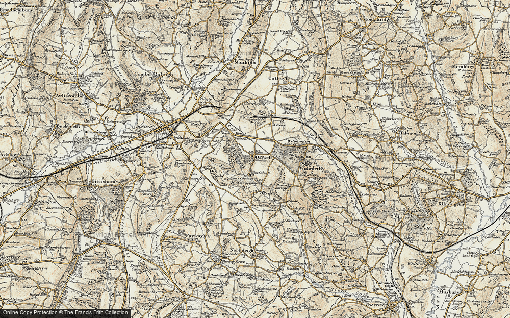 Old Map of Offwell, 1898-1900 in 1898-1900