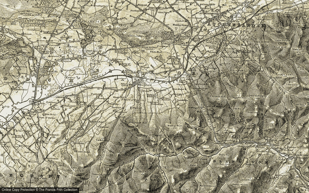 Old Map of Historic Map covering Banheath in 1906-1908
