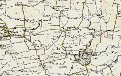 Old map of Ogle in 1901-1903