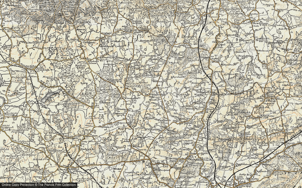 Old Map of Okewood Hill, 1898-1909 in 1898-1909