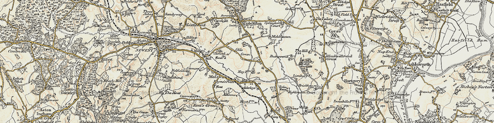 Old map of Alderleys, The in 1898-1900