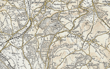 Old map of Ugbrooke Ho in 1899-1900