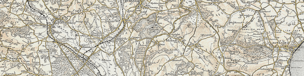 Old map of Olchard in 1899-1900