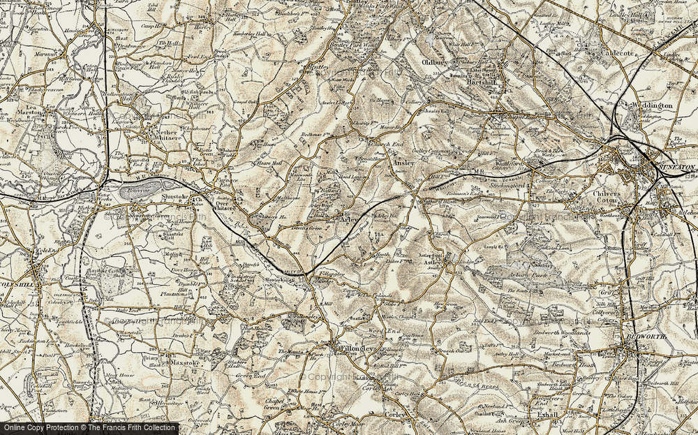 Old Map of Old Arley, 1901-1902 in 1901-1902