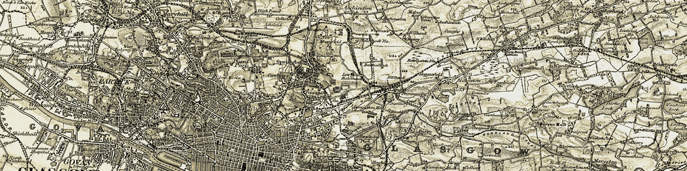 Old map of Old Balornock in 1904-1905