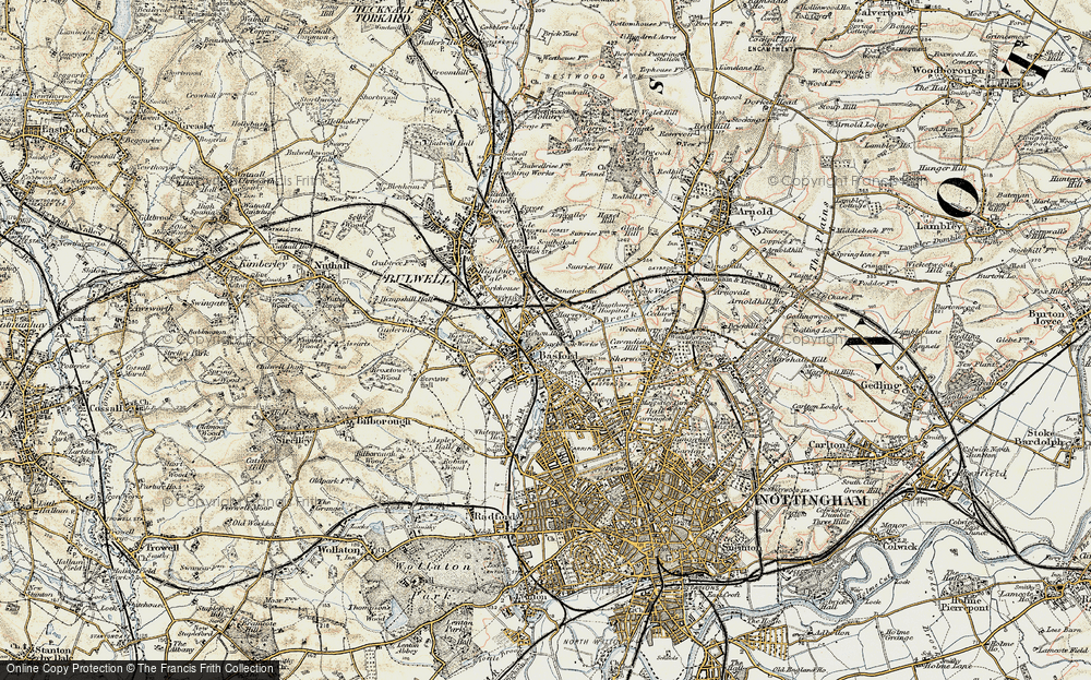 Old Map of Old Basford, 1902-1903 in 1902-1903