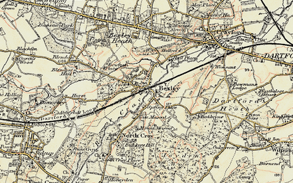 Old map of Old Bexley in 1898