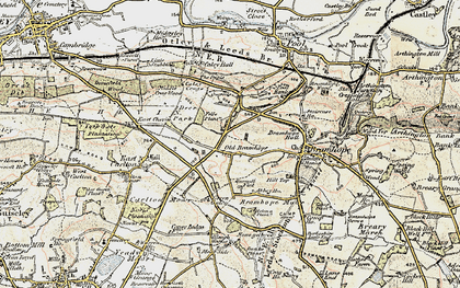 Old map of Bramhope Moor in 1903-1904