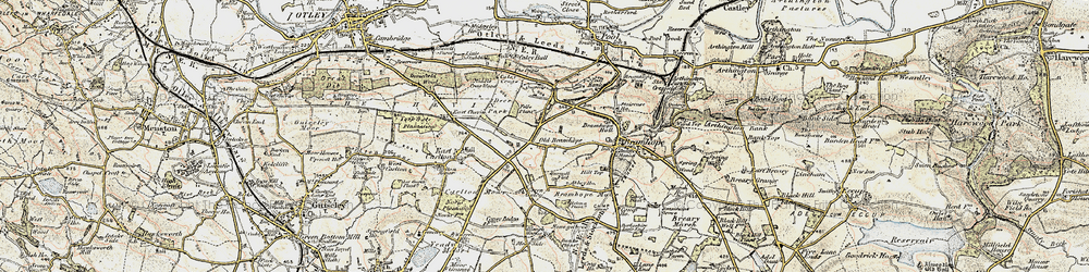 Old map of Bramhope Moor in 1903-1904