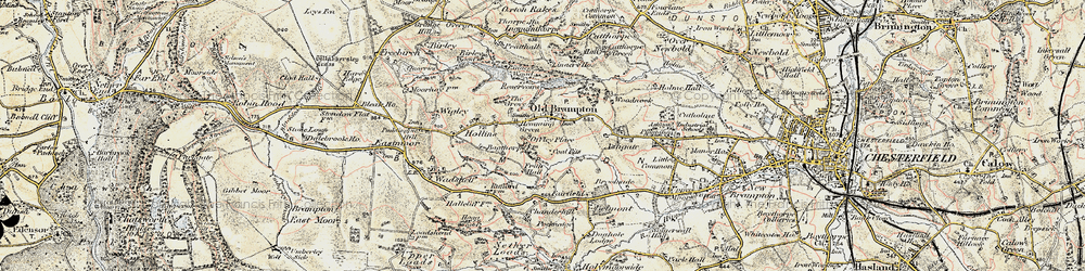 Old map of Linacre Wood in 1902-1903