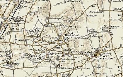 Old map of Old Buckenham in 1901
