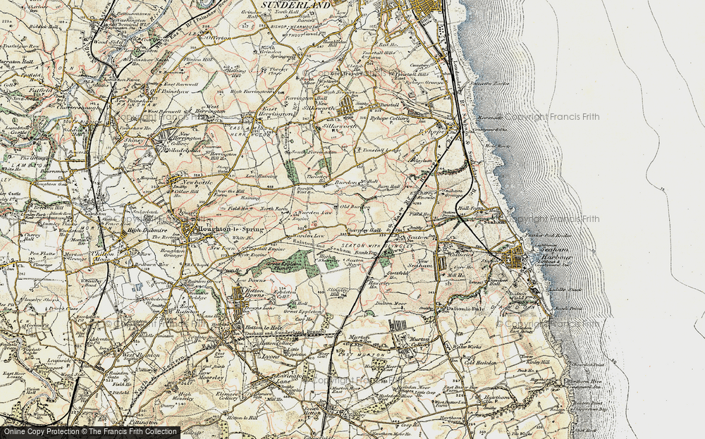Old Map of Old Burdon, 1901-1904 in 1901-1904