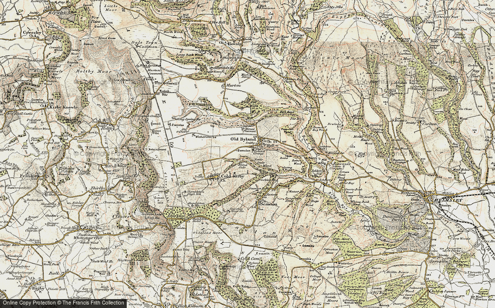 Old Map of Historic Map covering Blind Side in 1903-1904