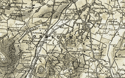 Old map of Old Cornhill in 1910
