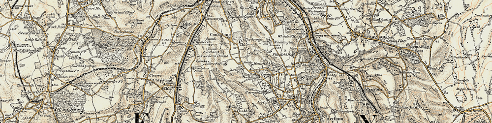 Old map of Old Coulsdon in 1897-1902