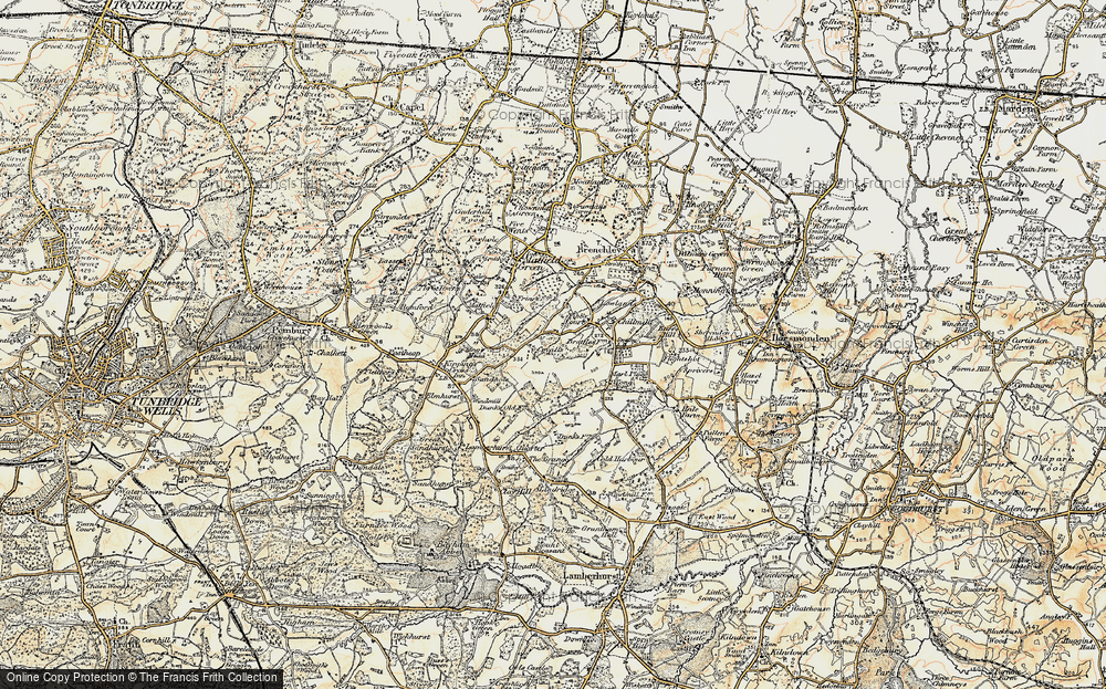 Old Map of Old Cryals, 1897-1898 in 1897-1898
