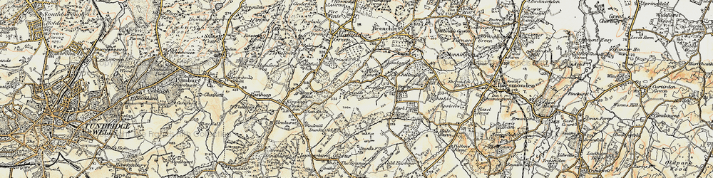 Old map of Old Cryals in 1897-1898