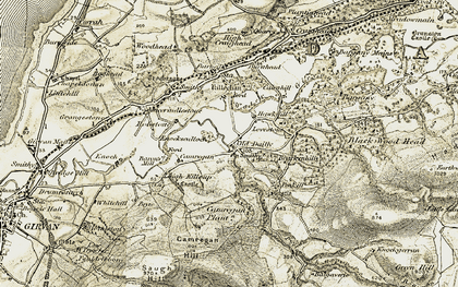 Old map of Balgaverie in 1905