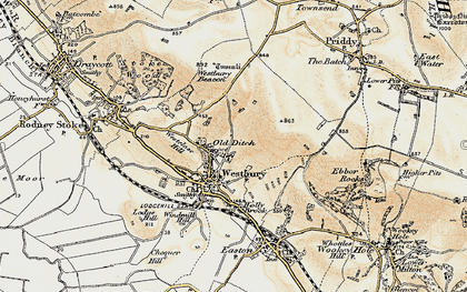 Old map of Westbury Beacon in 1899