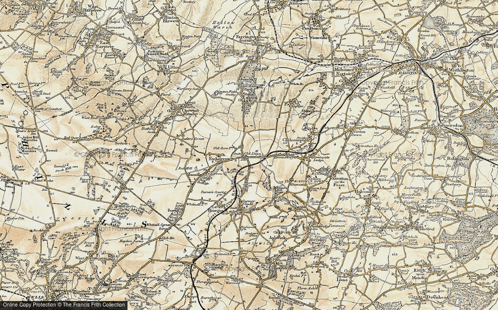 Old Map of Old Down, 1899 in 1899