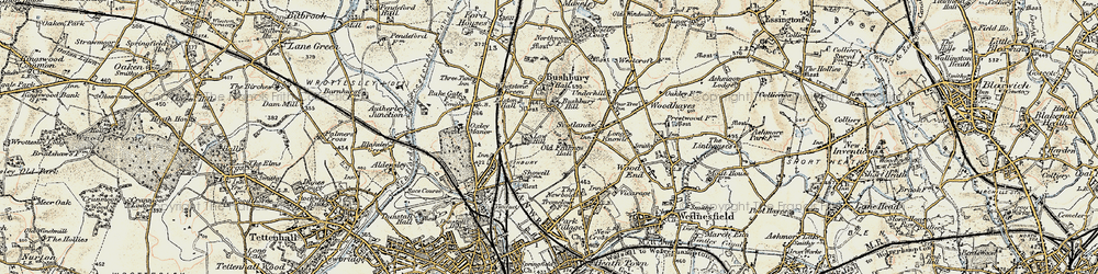 Old map of Old Fallings in 1902