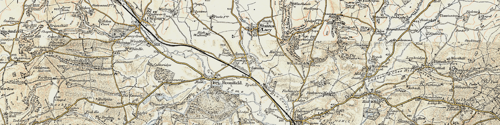 Old map of Old Field in 1901-1902
