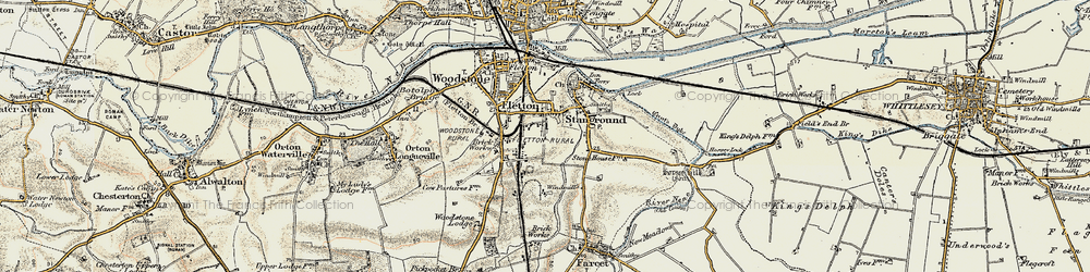 Old map of Old Fletton in 1901-1902