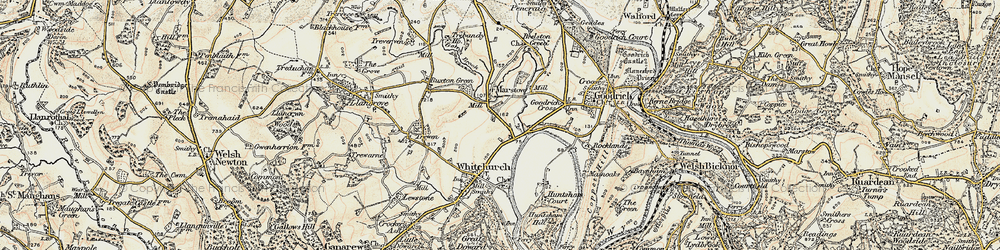 Old map of Old Forge in 1899-1900