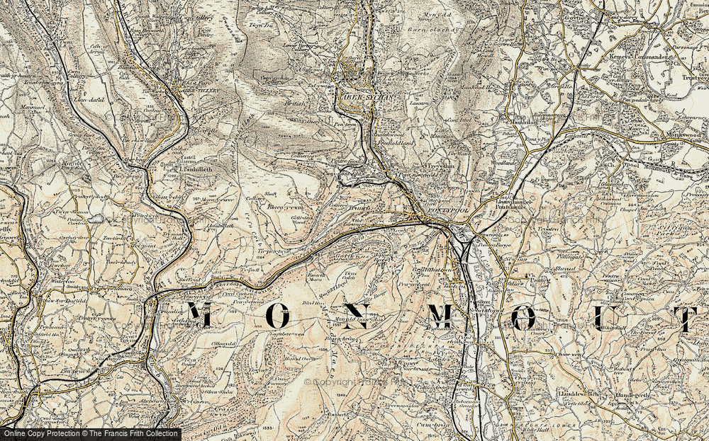 Old Map of Old Furnace, 1899-1900 in 1899-1900