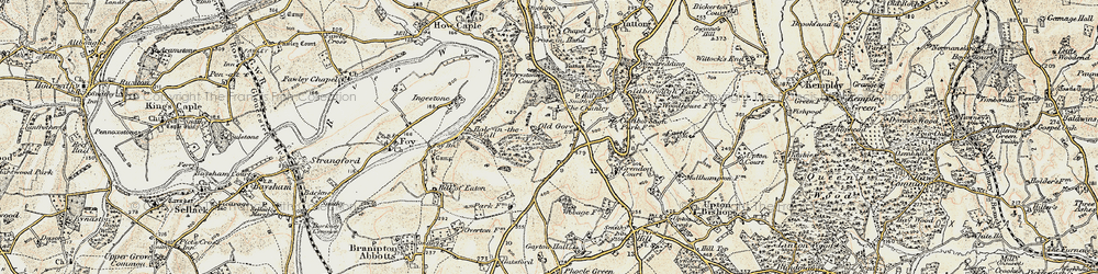 Old map of Old Gore in 1899-1900