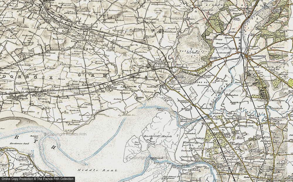Old Map of Old Graitney, 1901-1904 in 1901-1904