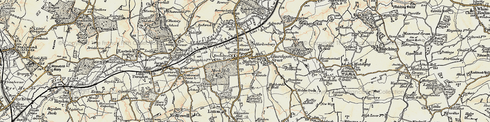 Old map of Old Harlow in 1898