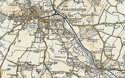 Old map of Birch Brook in 1898-1899